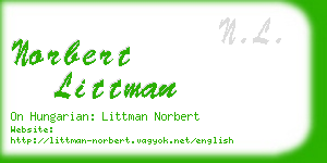 norbert littman business card